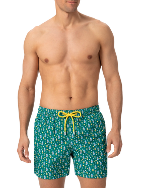 Lightweight fabric swim shorts Lighting with gin lemon print - MC2 Saint Barth