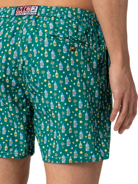 Lightweight fabric swim shorts Lighting with gin lemon print - MC2 Saint Barth