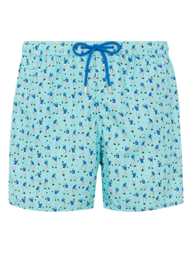 Lightweight fabric swim shorts Lighting with golf players print - MC2 Saint Barth