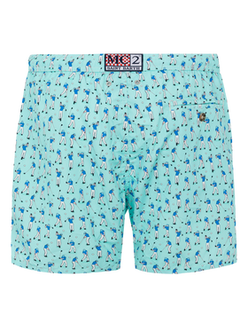 Lightweight fabric swim shorts Lighting with golf players print - MC2 Saint Barth