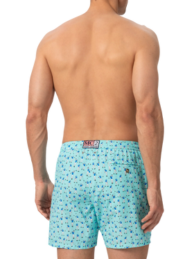 Lightweight fabric swim shorts Lighting with golf players print - MC2 Saint Barth