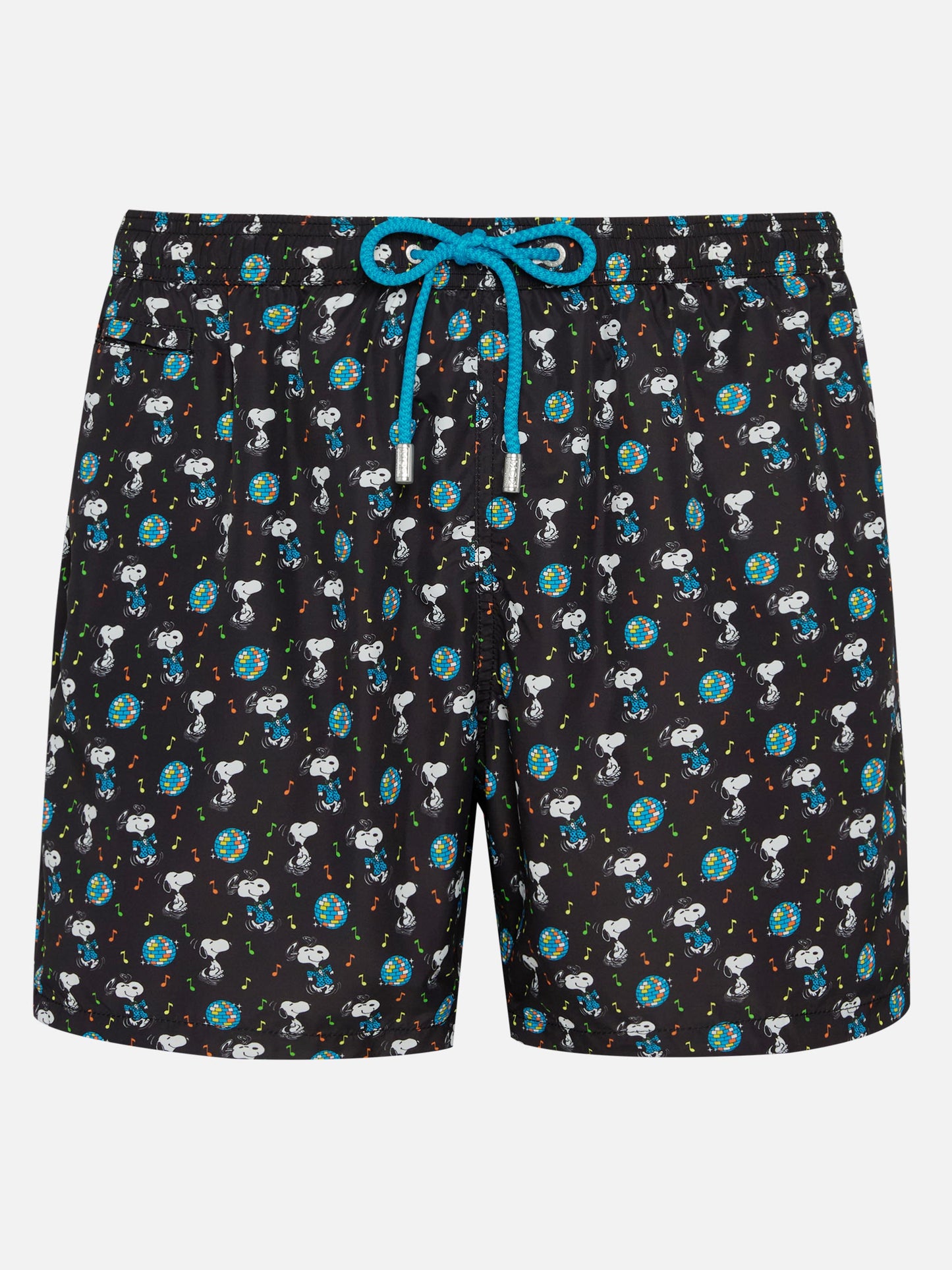 Man light fabric swim shorts with Snoopy print| Peanuts® Special Edition