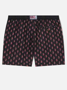 Herren-Badeshorts aus leichtem Stoff mit Milan-Print | MAILAND SONDERAUSGABE