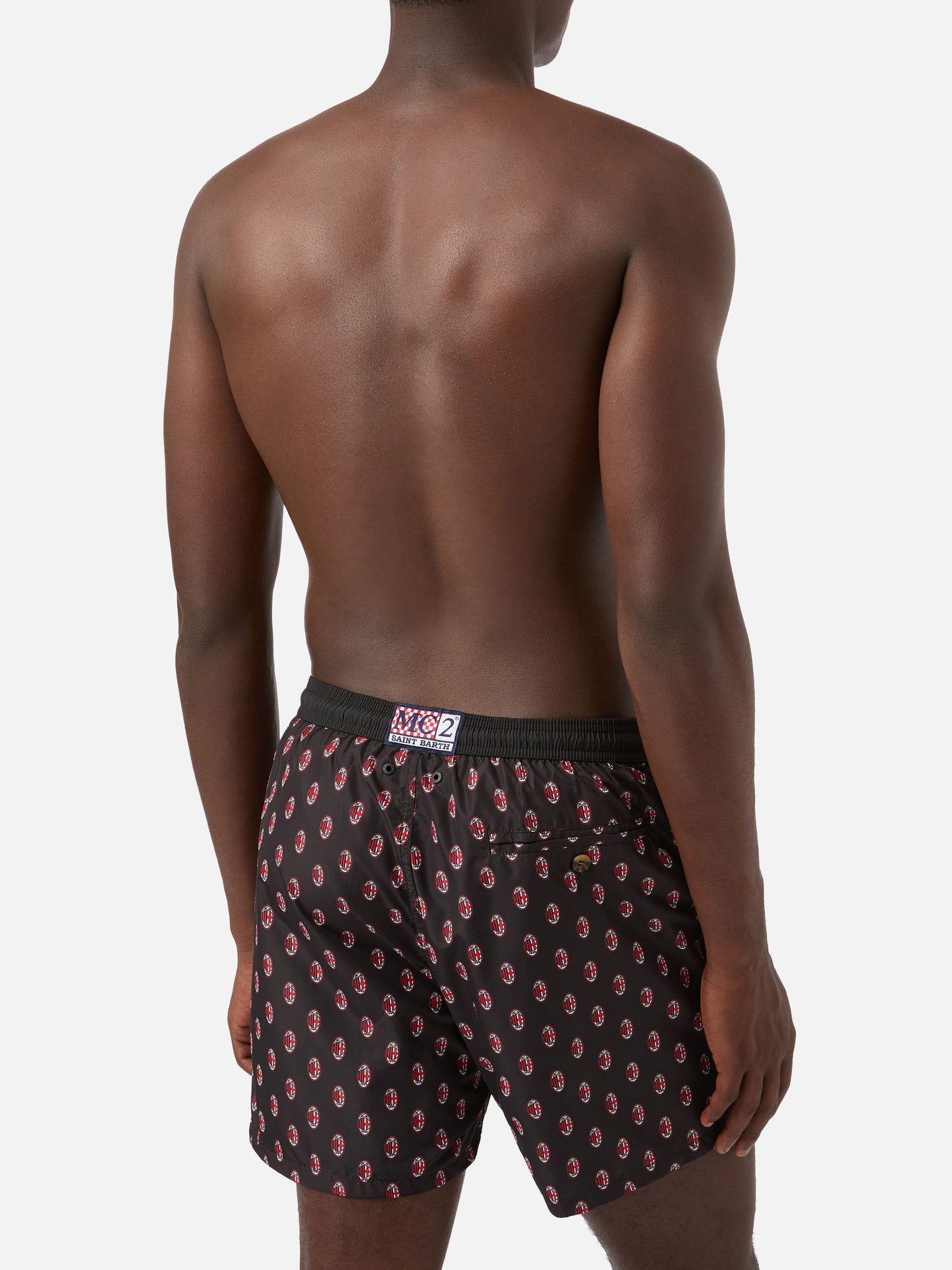 Herren-Badeshorts aus leichtem Stoff mit Milan-Print | MAILAND SONDERAUSGABE