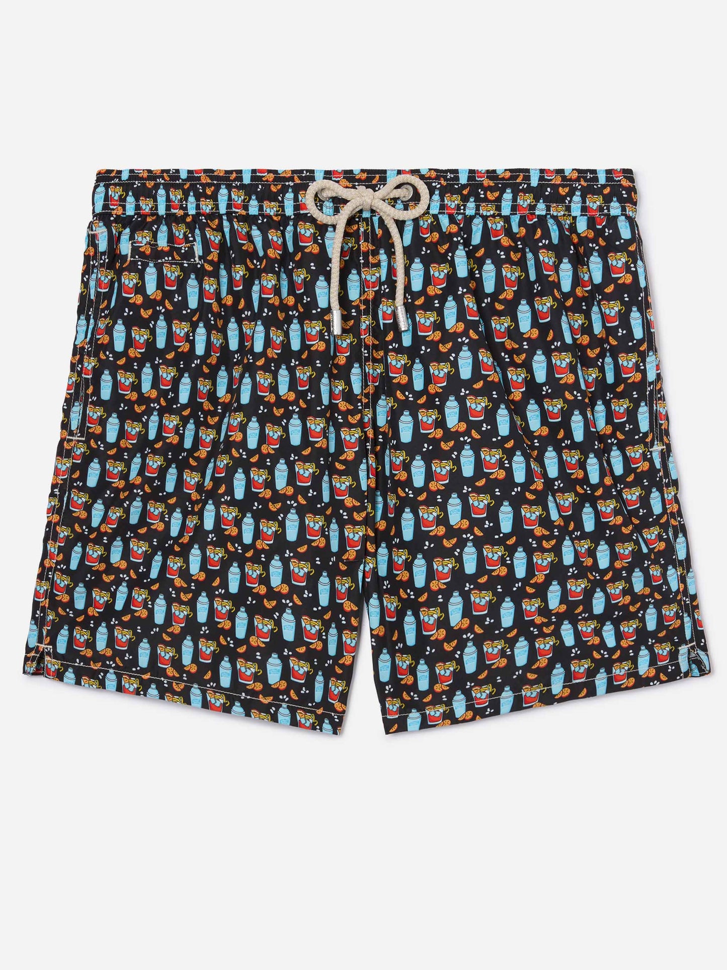 Black Lighting Micro swim shorts with negroni all-over print