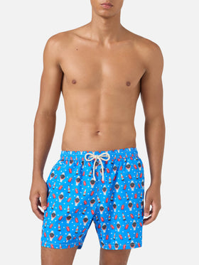 Bañador micro Blue Lighting con estampado Watch Red Cola 