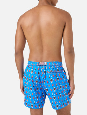 Bañador micro Blue Lighting con estampado Watch Red Cola 