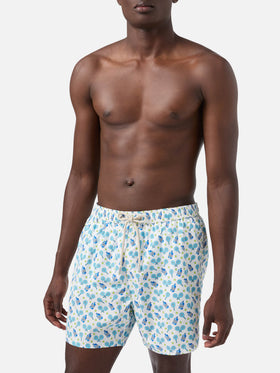 White Lighting Micro swim shorts with padel and gin all-over print