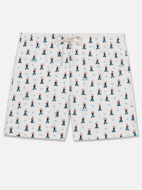 White Lighting Micro swim shorts with Popeye all-over print | POPEYE SPECIAL EDITION