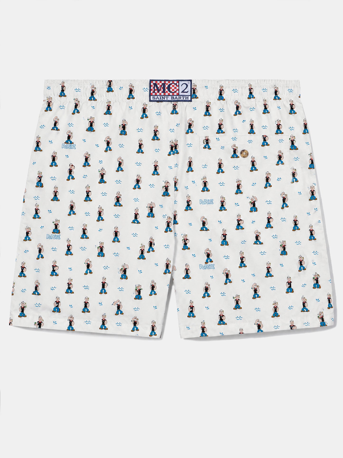 White Lighting Micro swim shorts with Popeye all-over print | POPEYE SPECIAL EDITION