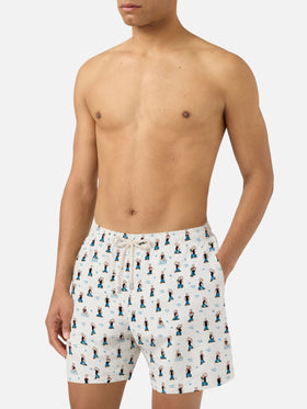 White Lighting Micro swim shorts with Popeye all-over print | POPEYE SPECIAL EDITION