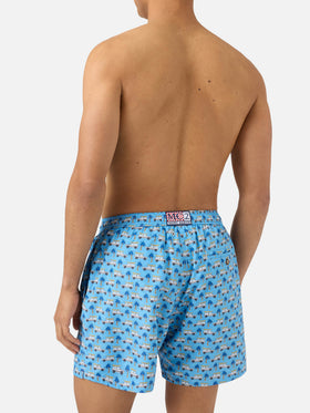 Light blue Lighting Micro swim shorts with Fiat Panda print | Special Edition
