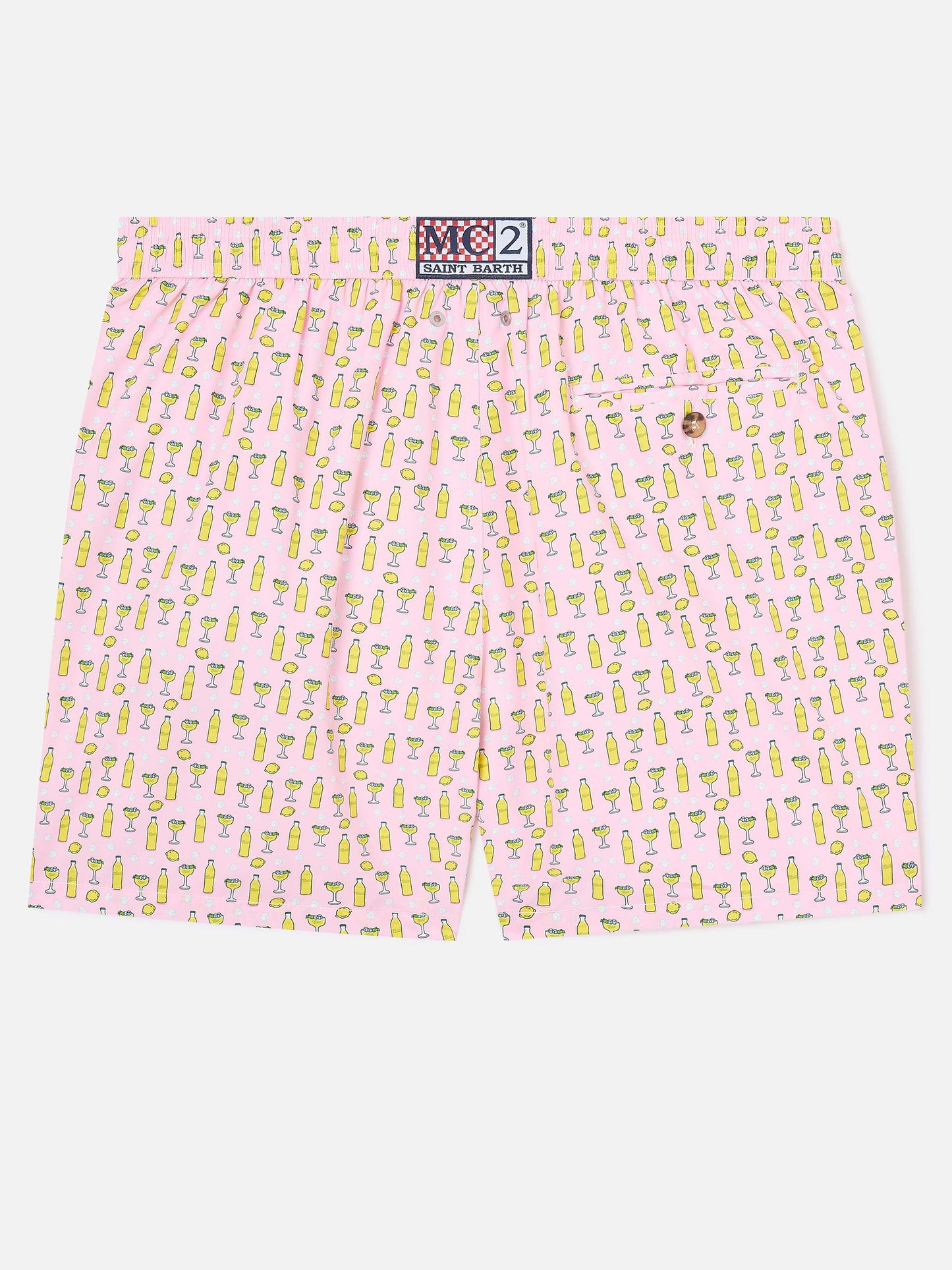 Shorts mare rosa Lighting Micro con stampa cocktail Tassoni | Special Edition