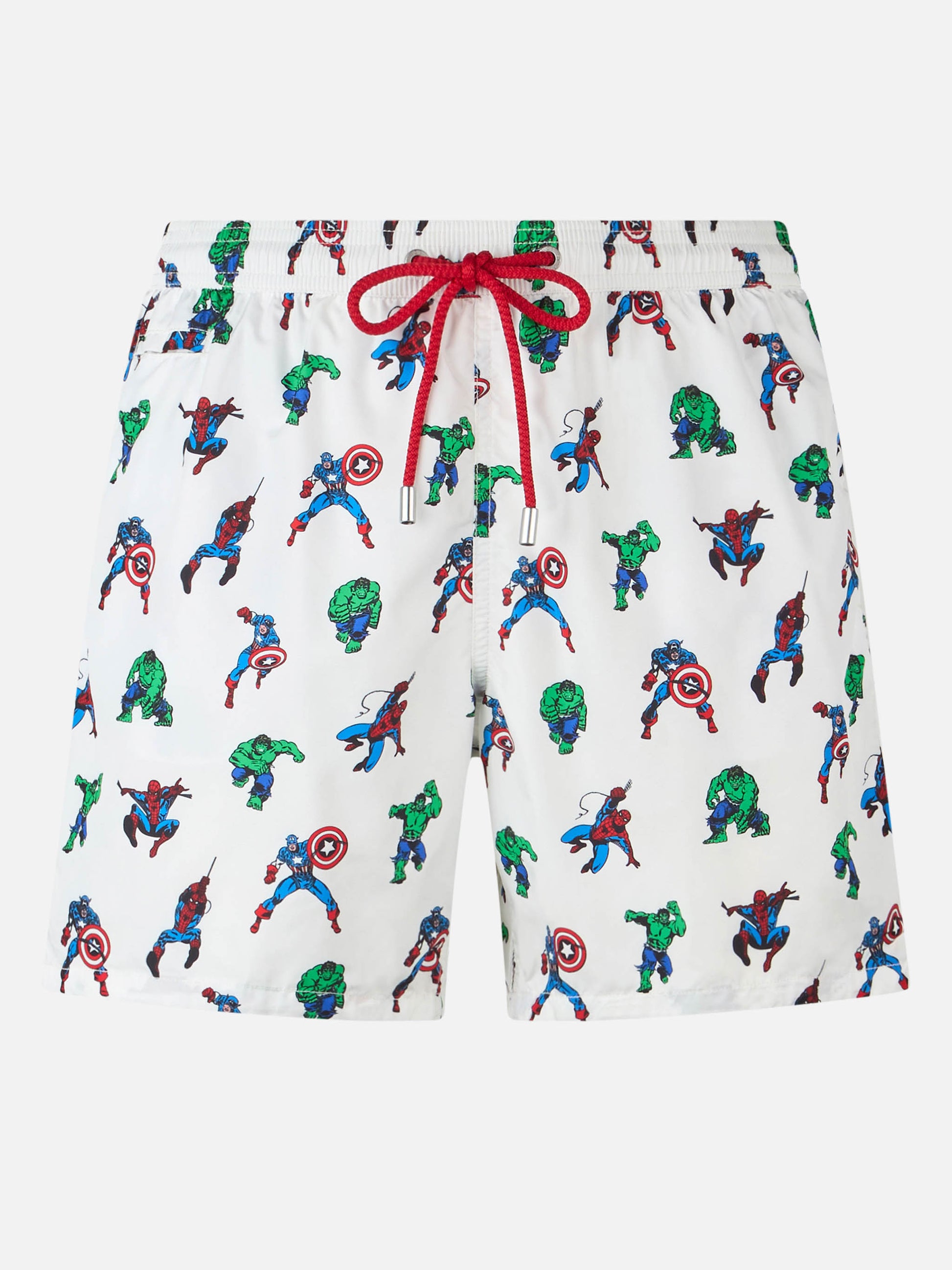 Man lightweight fabric swim-shorts Lighting Micro Fantasy with Marvel Super Heroes print | MARVEL SPECIAL EDITION - MC2 Saint Barth