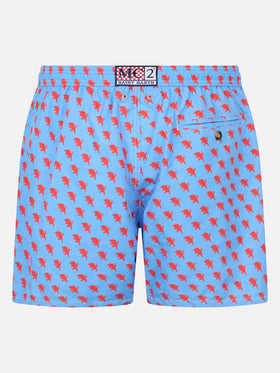 Man lightweight fabric swim shorts with Torino logo print | AC TORINO SPECIAL EDITION - MC2 Saint Barth