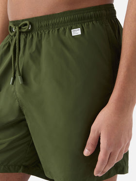 Lighting Pantone swim shorts in solid military green | Special Edition