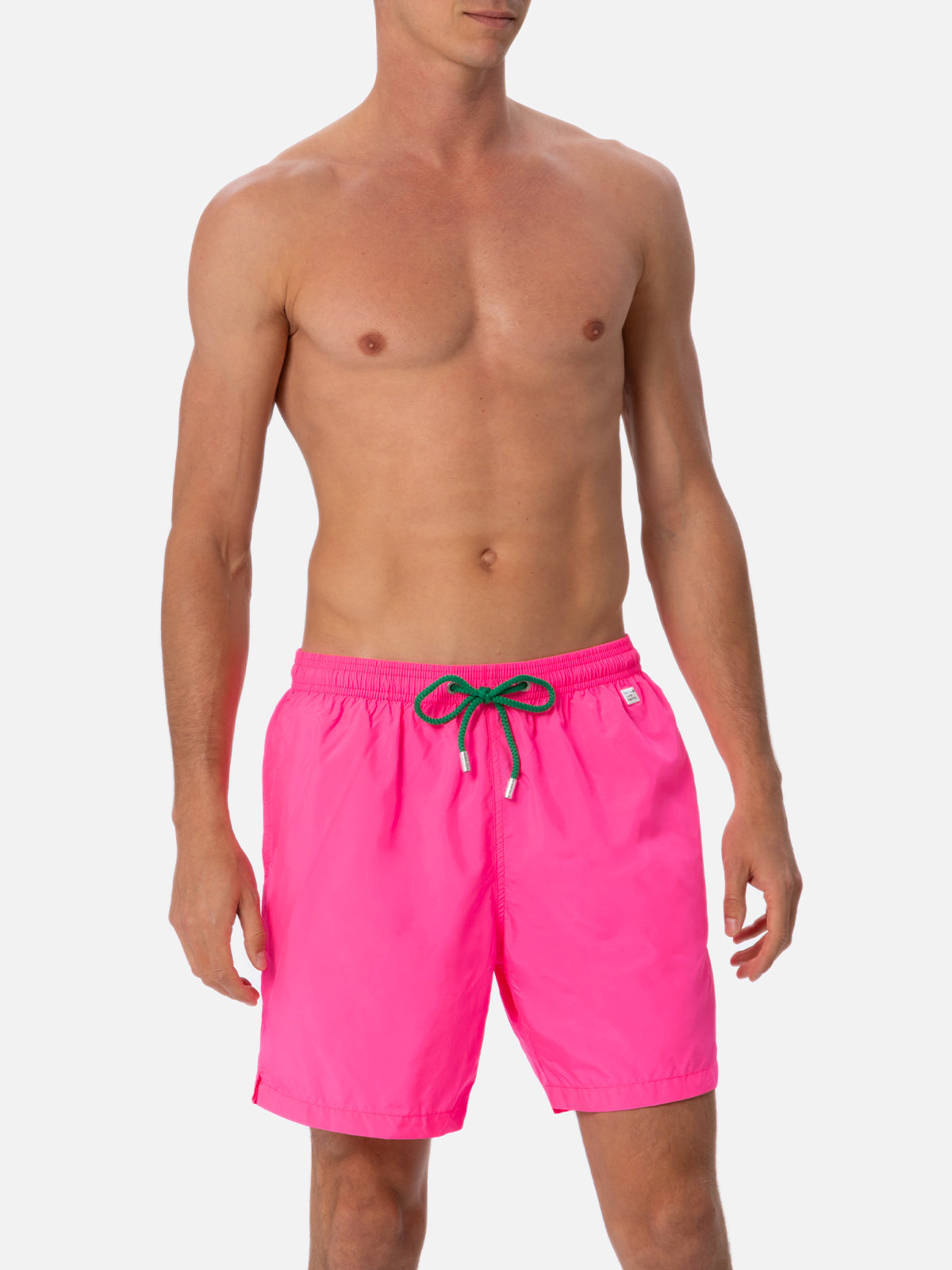 Man lightweight fabric fluo pink swim shorts Lighting Pantone | PANTONE® SPECIAL EDITION - MC2 Saint Barth