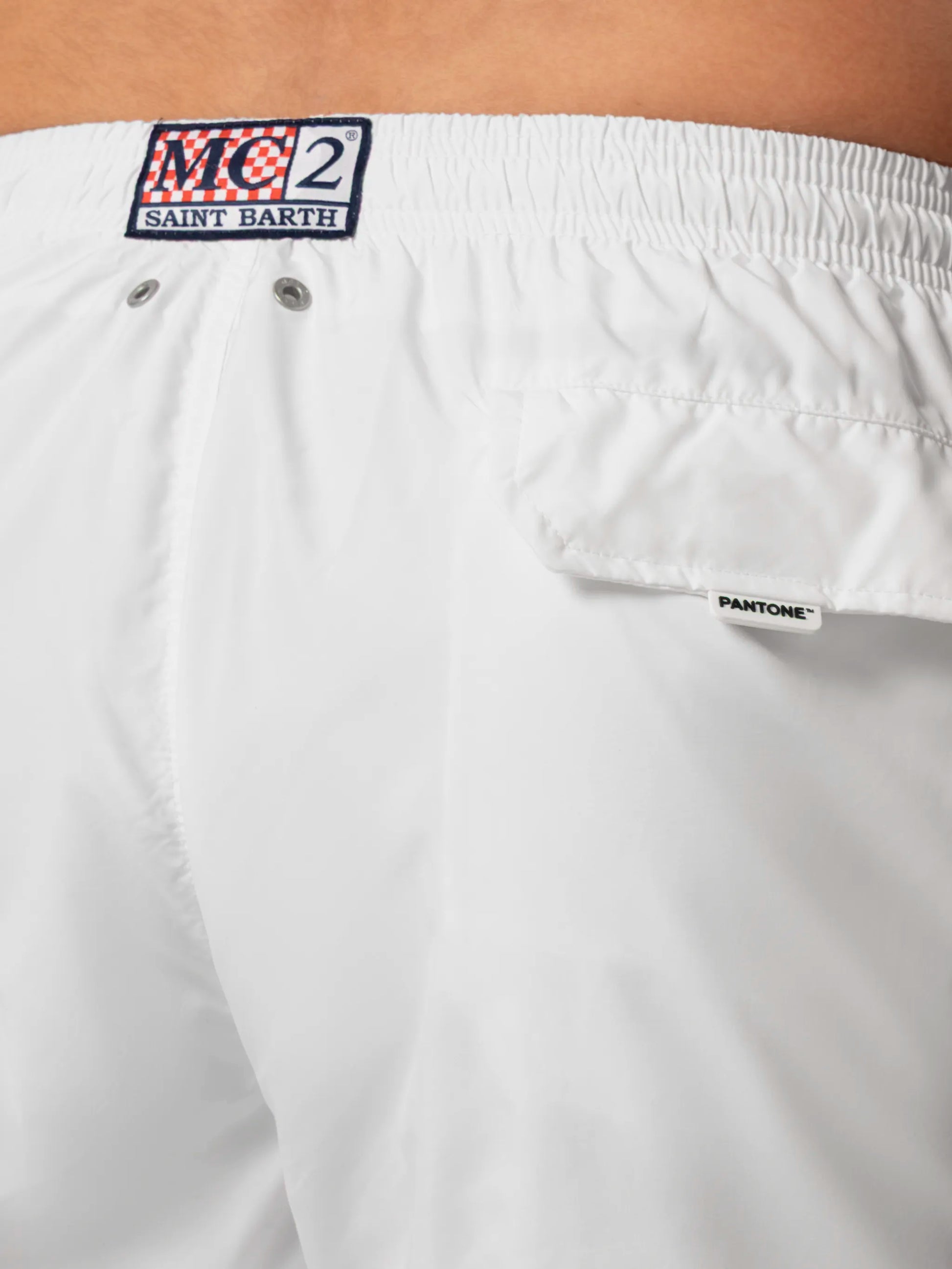 Lightweight fabric white swim shorts Lighting Pantone | PANTONE® SPECIAL EDITION - MC2 Saint Barth