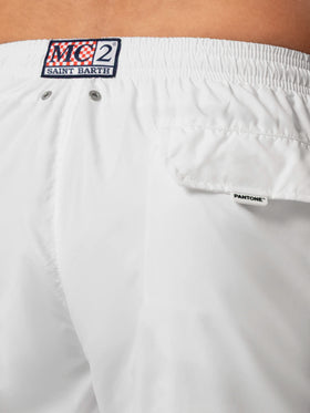 Lightweight fabric white swim shorts Lighting Pantone | PANTONE® SPECIAL EDITION - MC2 Saint Barth
