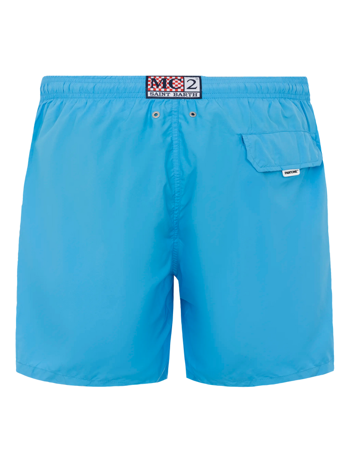 Lightweight fabric aqua blue swim shorts Lighting Pantone | PANTONE® SPECIAL EDITION - MC2 Saint Barth