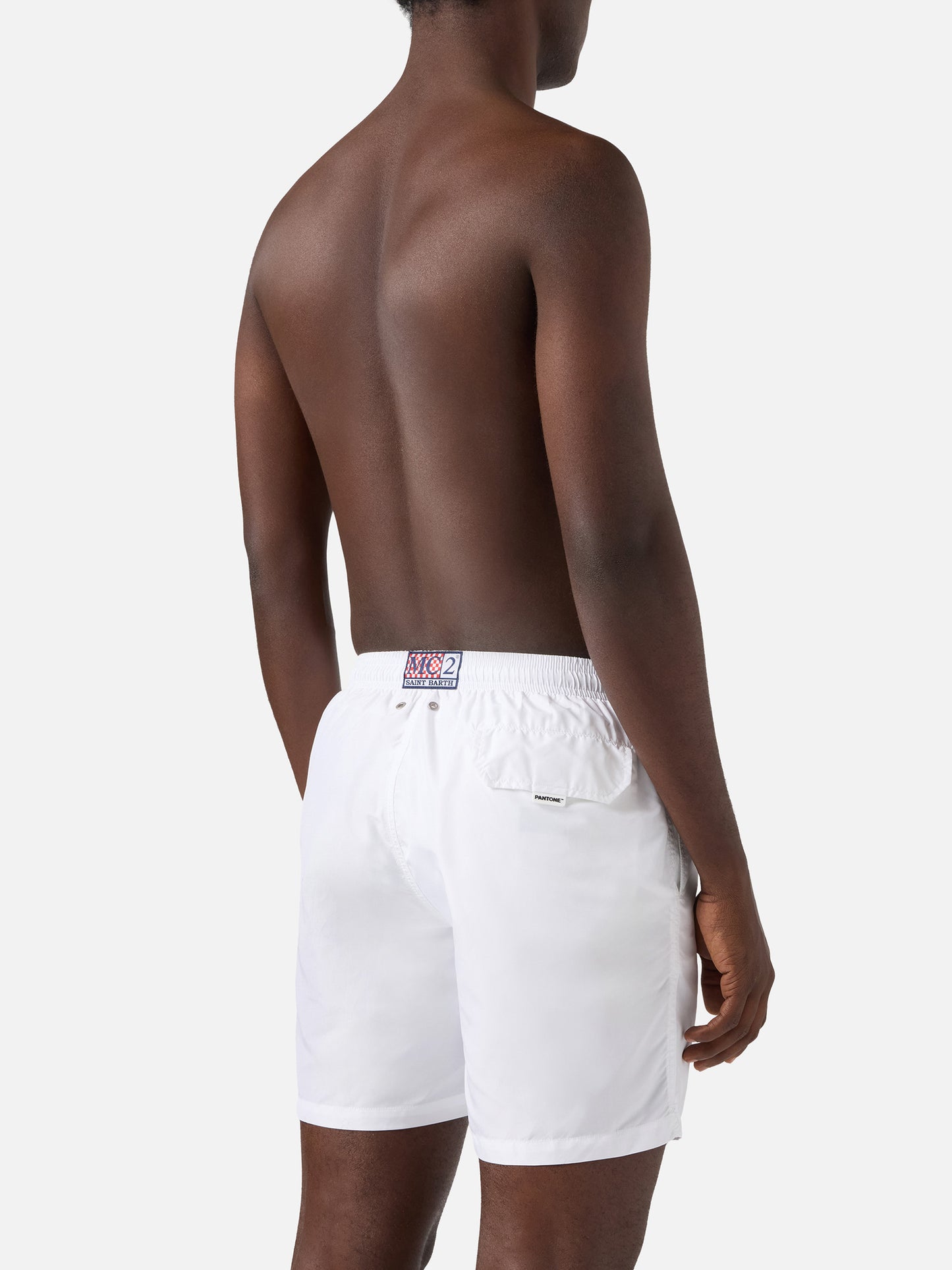 Lighting Pantone swim shorts in solid white | Special Edition