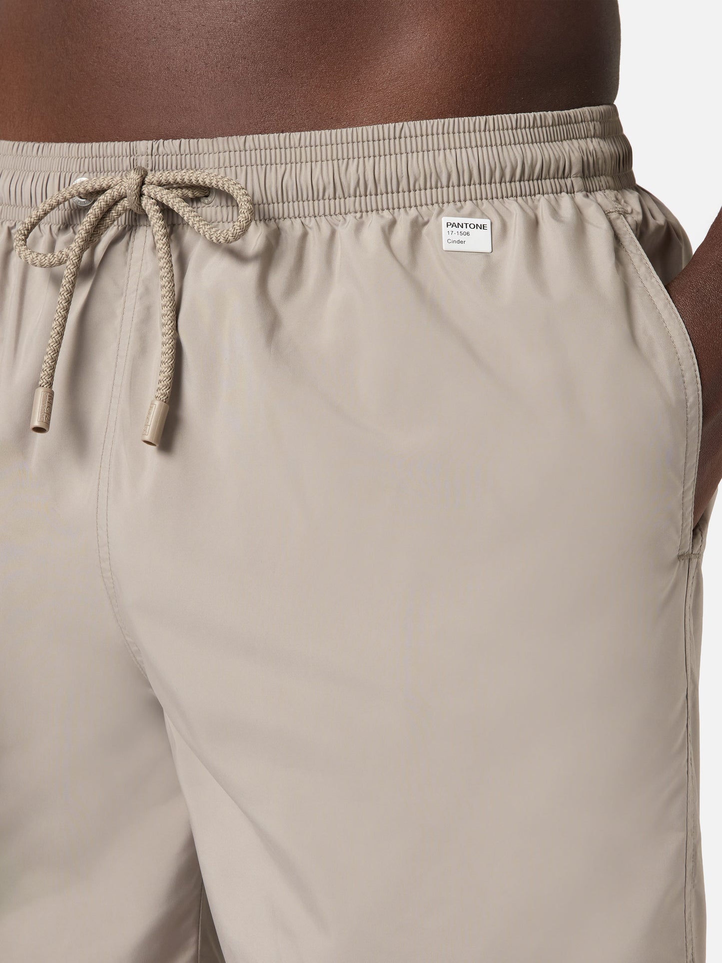 Lighting Pantone swim shorts in solid khaki | Special Edition