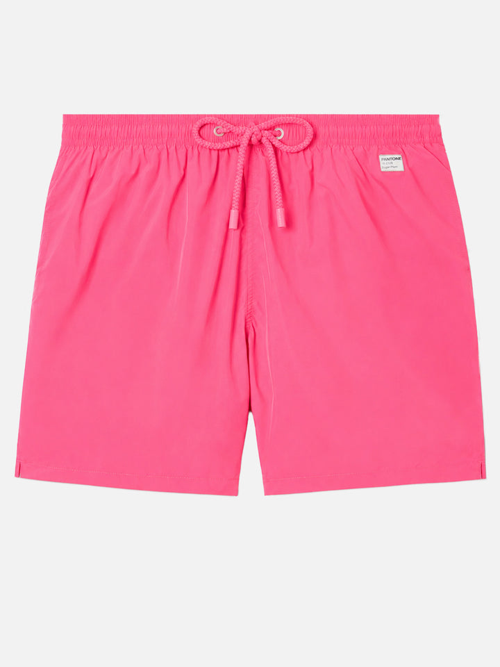 Lighting Pantone swim shorts in solid fluo pink | Special Edition