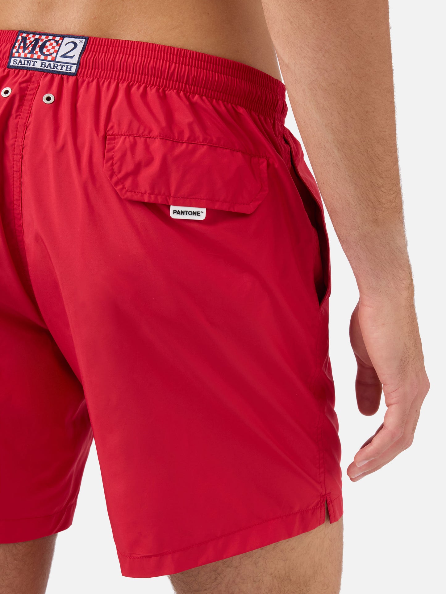 Lighting Pantone swim shorts in red | PANTONE SPECIAL EDITION
