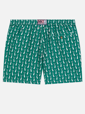 Badeshorts für Herren aus leichtem Stoff Lighting 70 mit Kaninchen-Print