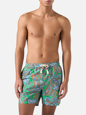 Leichte Badehose Lightning 70 aus Stoff mit Paisley-Muster