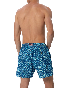 Man lightweight fabric swim-shorts Lighting 70 with crabs print - MC2 Saint Barth