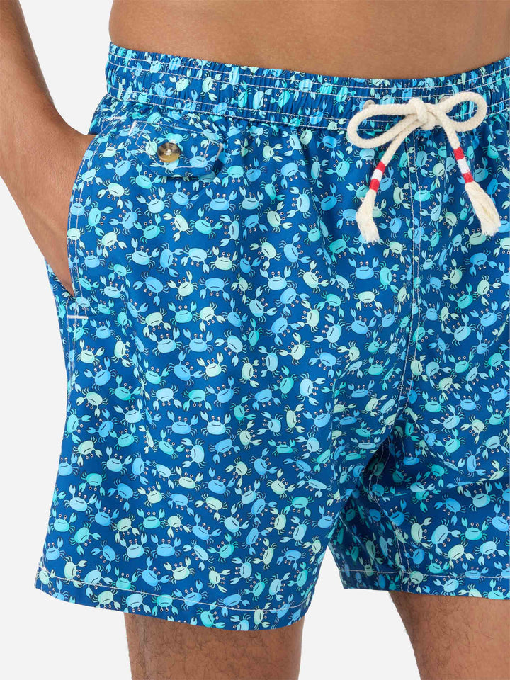Lighting crabs print swim shorts