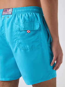 Herrenbadehose mit thermoreaktivem Druck – Gänseblümchenmuster