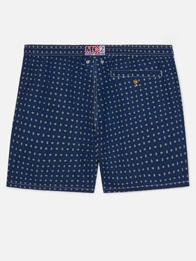 Short de bain Micro Lighting Navy à imprimé paisley all-over 