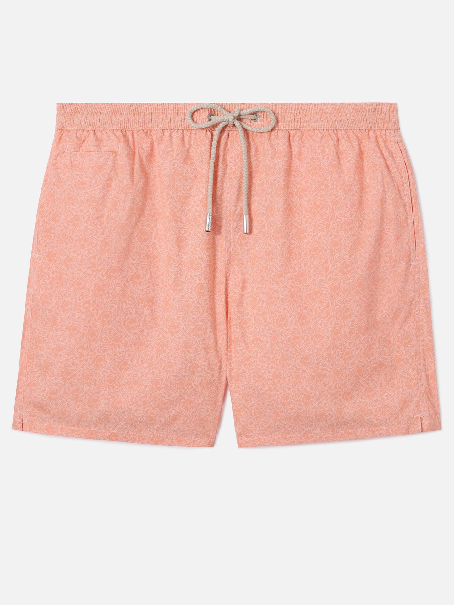 Orangefarbene Lighting Micro-Badeshorts mit Octopus-Allover-Print 