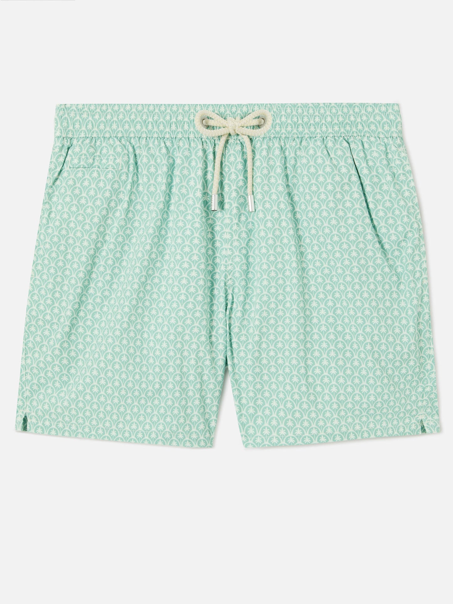 Grüne Lighting Micro-Badeshorts mit Allover-Palmenprint 