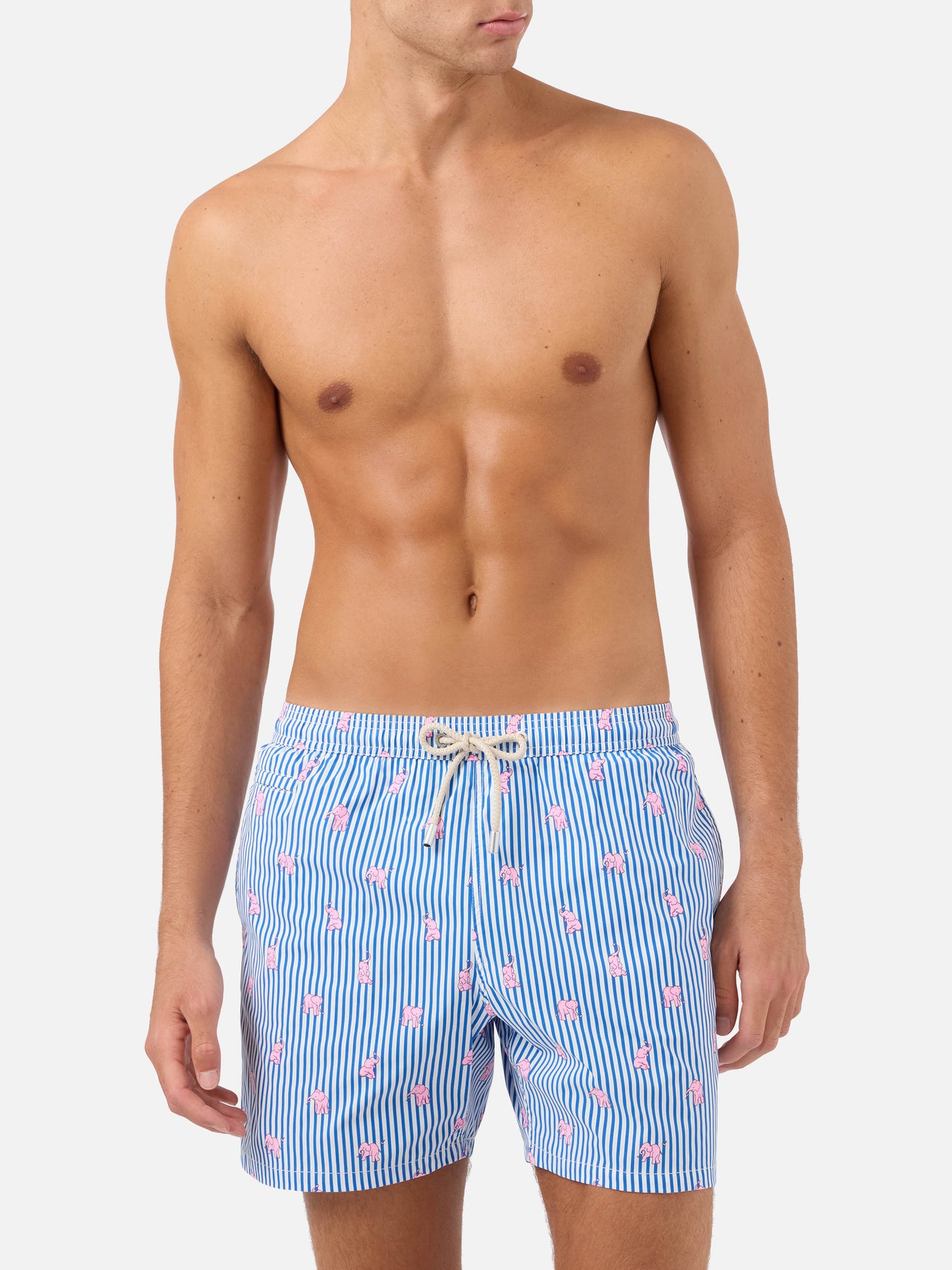 Badehose Navy Lighting Micro mit Elefanten-Allover-Print 