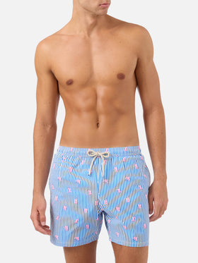 Badehose Navy Lighting Micro mit Elefanten-Allover-Print 