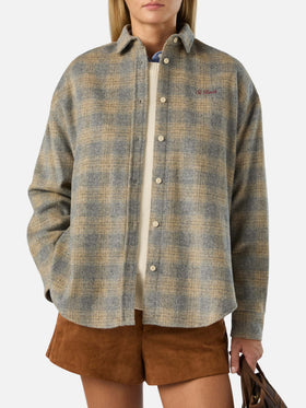 Lully wool blend flannel shirt with Snoopy embroidery | Special edition
