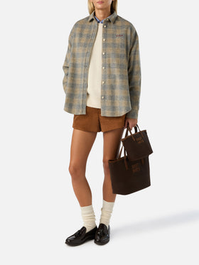 Lully wool blend flannel shirt with Snoopy embroidery | Special edition