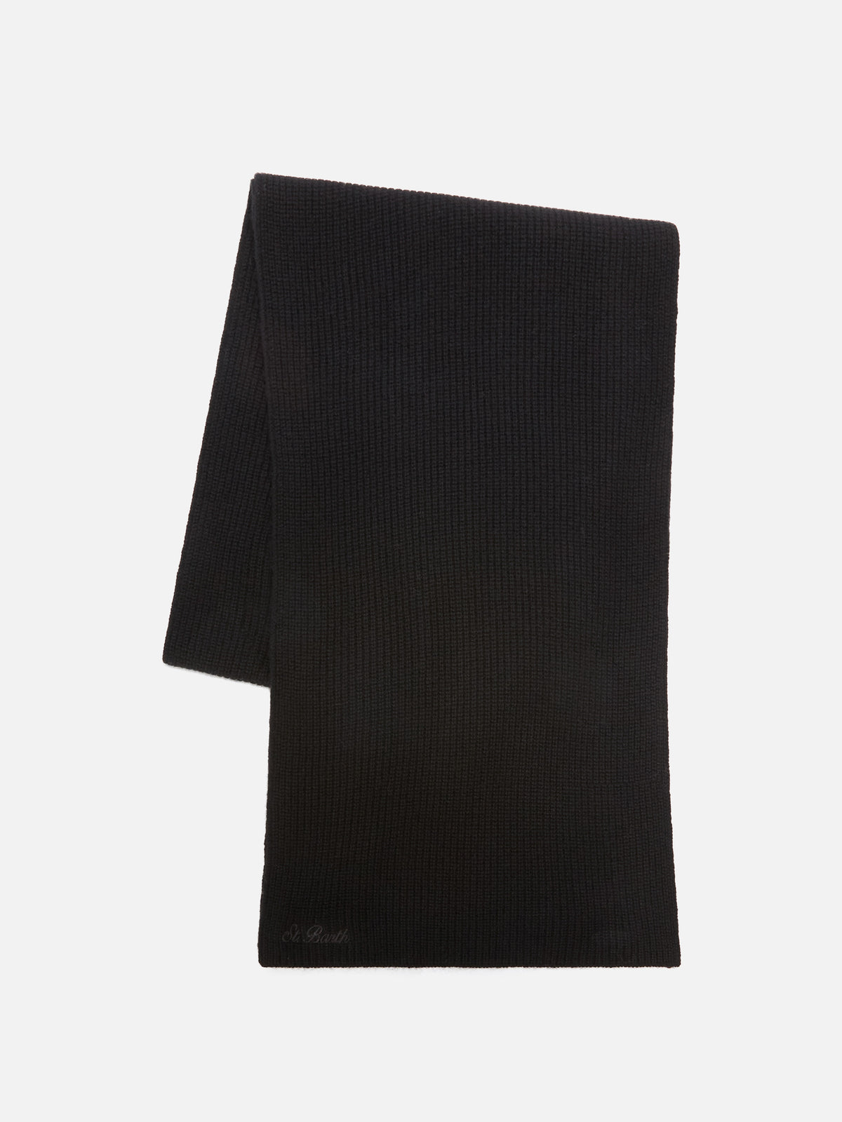Black Lina wool scarf