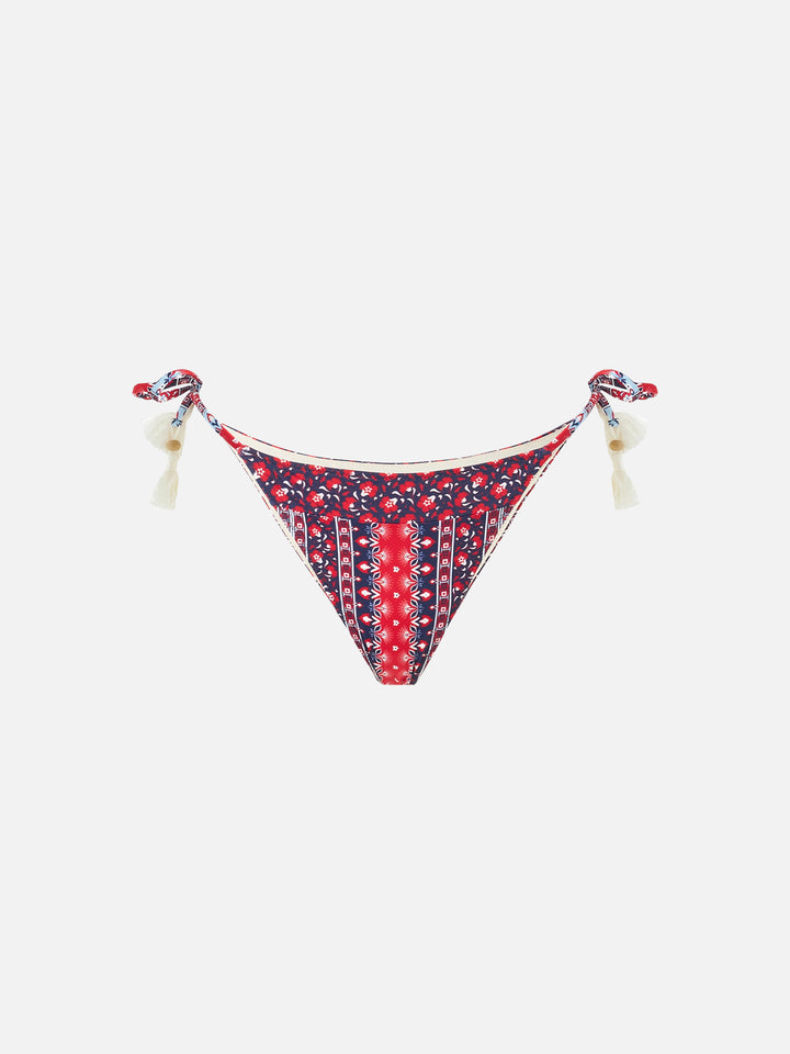 Slip da bagno da donna sgambato con stampa gipsy