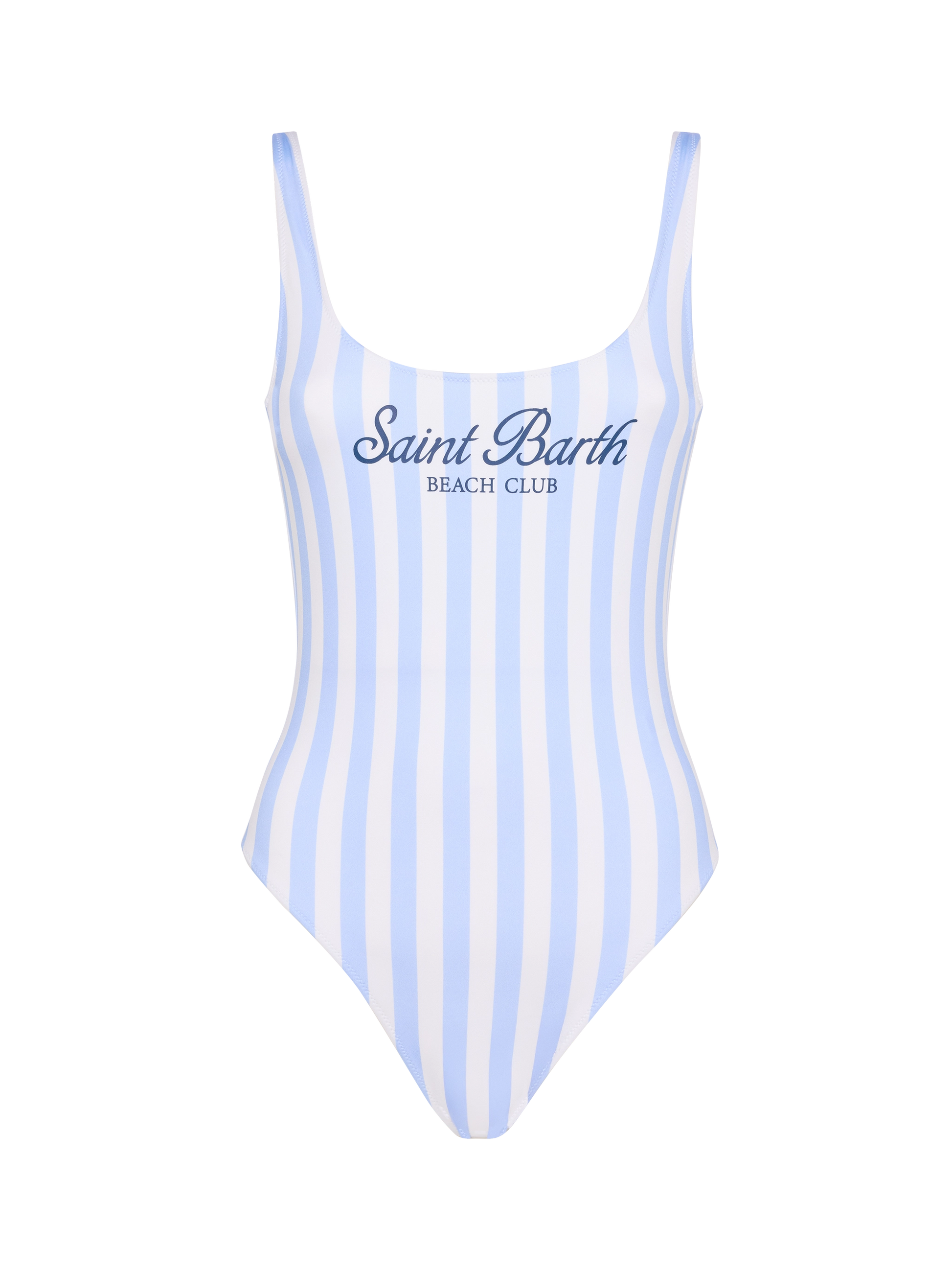 Lora scoopback one-piece swimsuit with striped print - MC2 Saint Barth