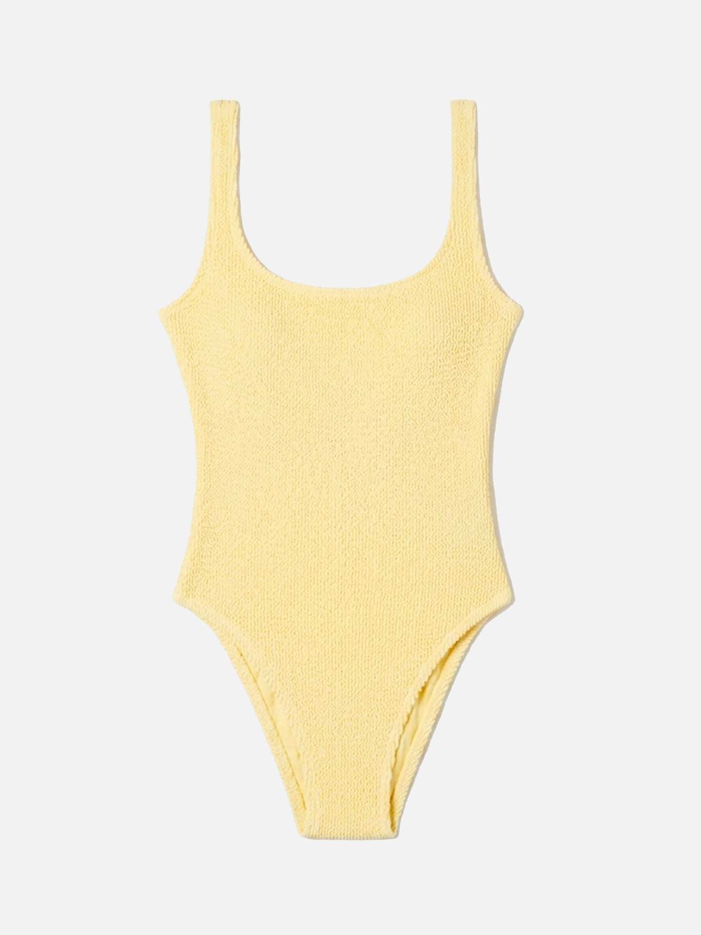 Costume intero Lora in tessuto crinkle giallo burro