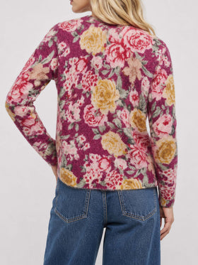Maglione Louise in misto cashmere con stampa floreale