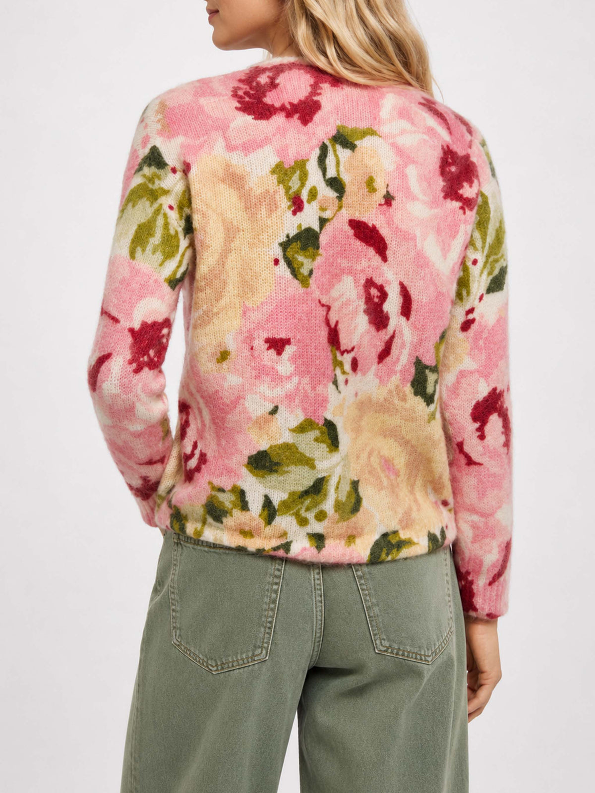 Louise sweater with peony print