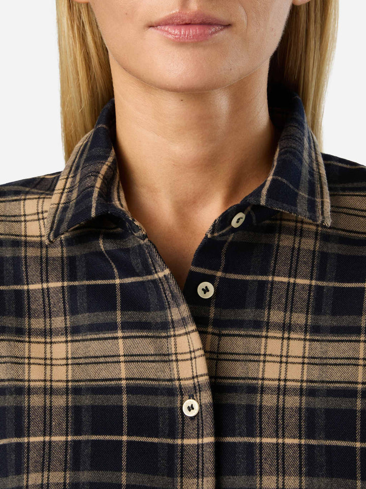 Chemisier lungo Alys in flanella con motivo tartan