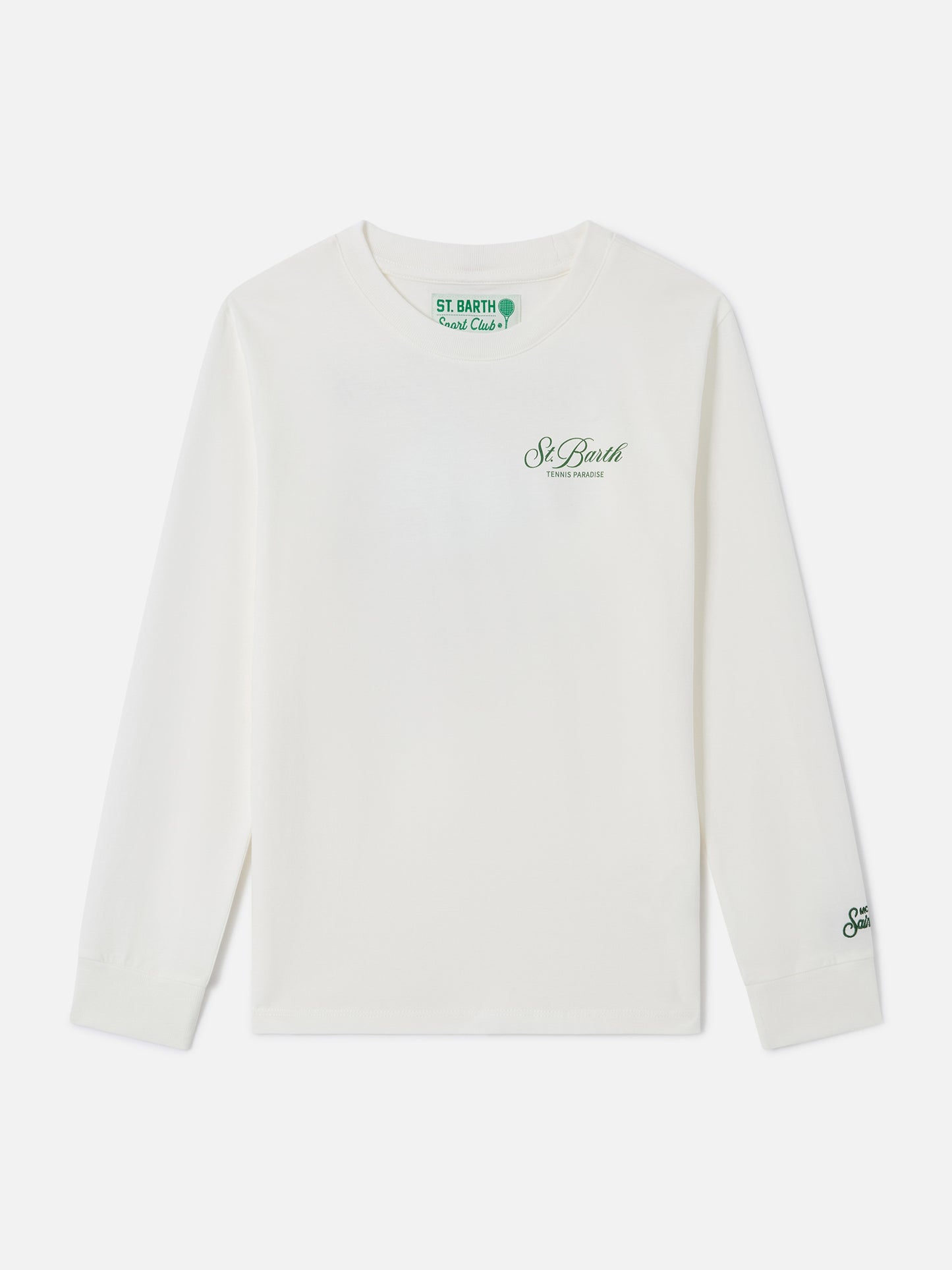 Luton Langarm-T-Shirt in Weiß mit Tennis Paradise-Print | PEANUTS SPECIAL EDITION 