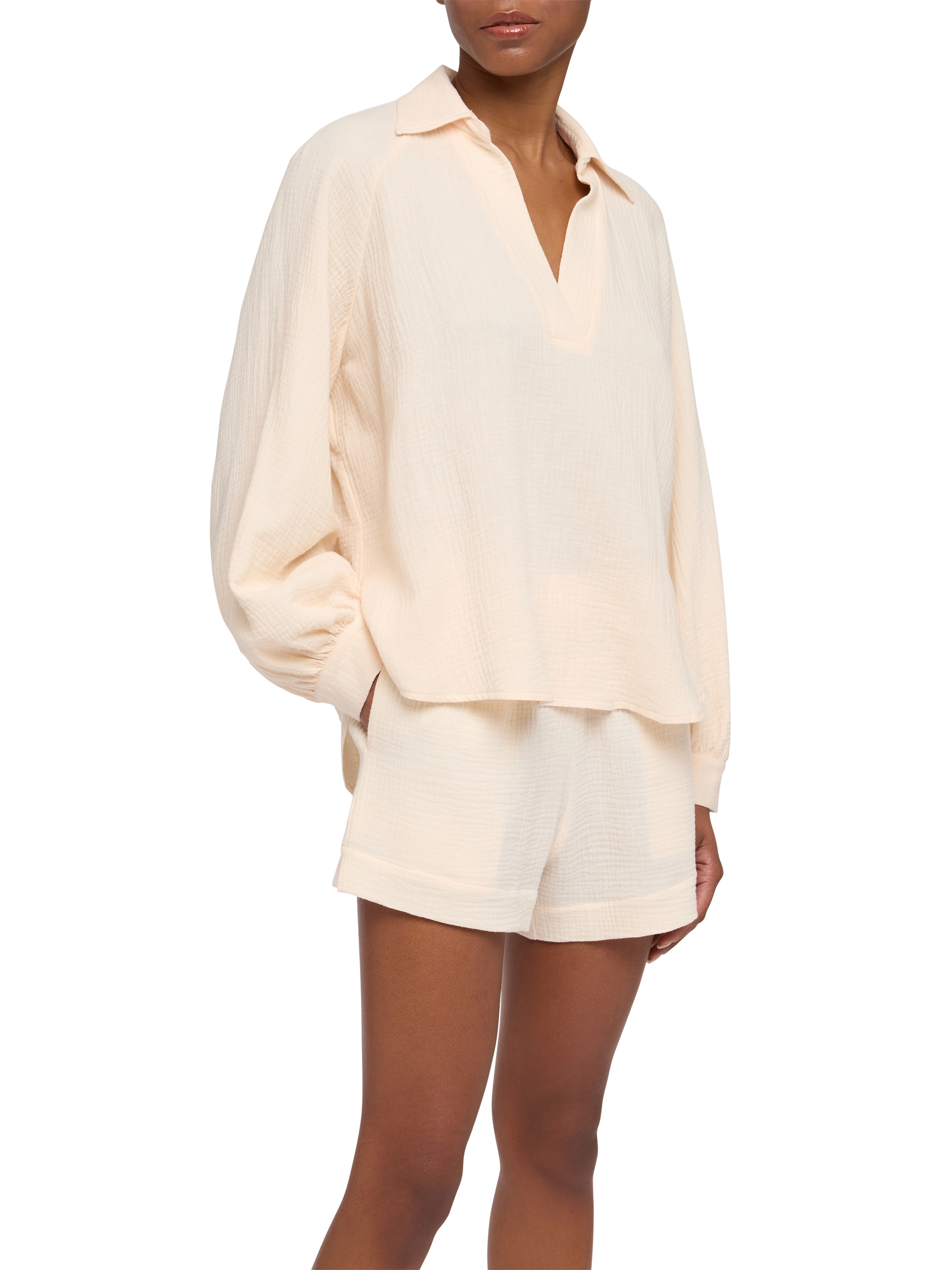 Maira off-white muslin blouse - MC2 Saint Barth