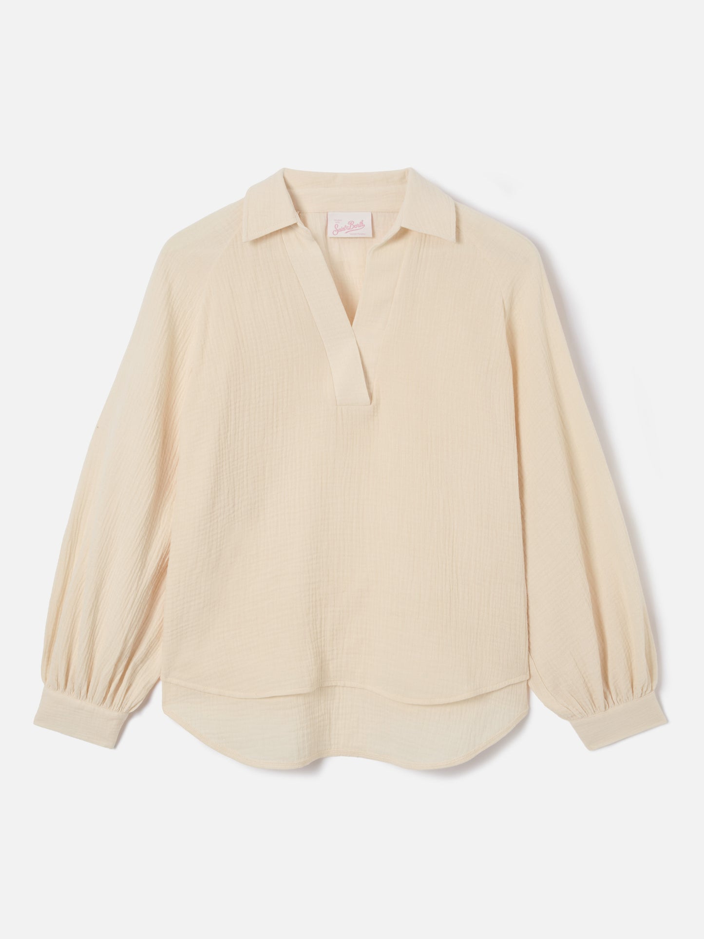 Beige cotton muslin Maira blouse